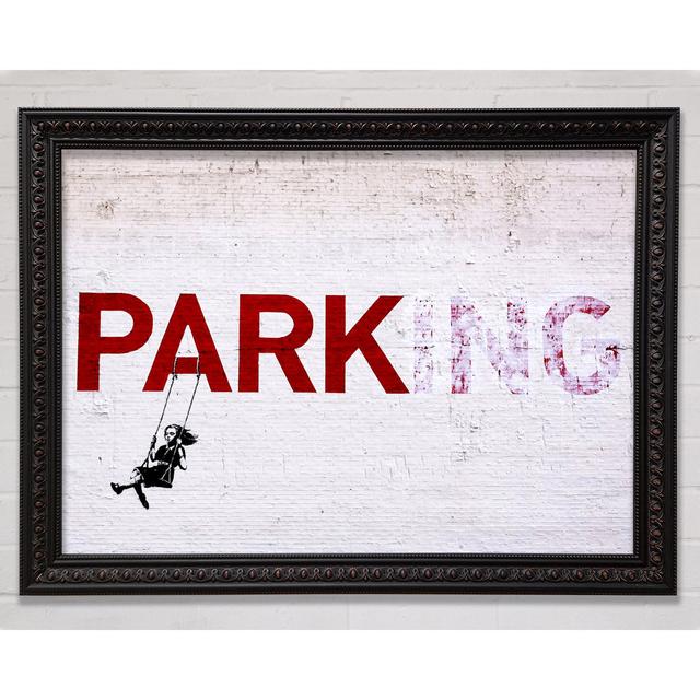 Park Or Parking Framed Print - Single Picture Frame Print on Canvas Brayden Studio Size: 59.7cm H x 84.1cm W x 3cm D, Format: Black/Walnut Framed Pape on Productcaster.