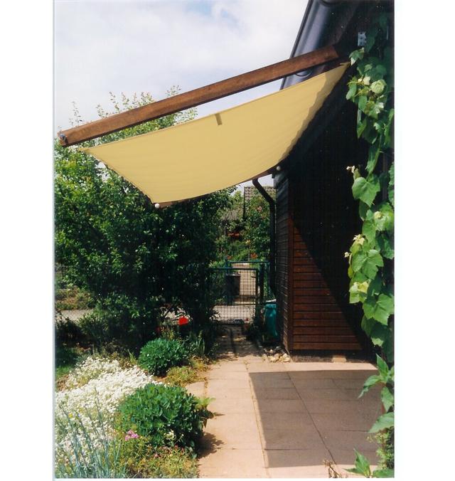 Sun Shade incl. Mounting Kit Dakota Fields Function: Laufhakenstopper, Edelstahlseil und 2 Seilspanner, Size: 270 x 140cm, Colour: Cream on Productcaster.