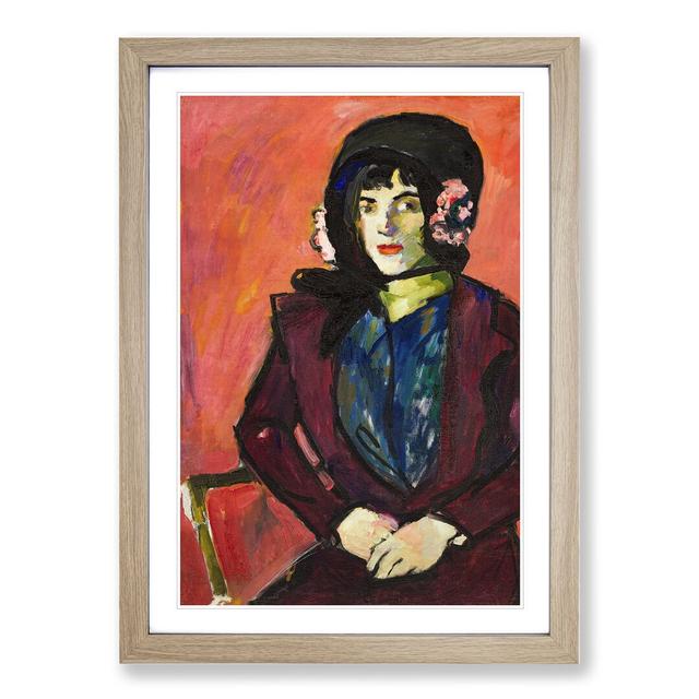 Portrait of a Woman by Henry Lyman Sayen - Picture Frame Painting East Urban Home Size: 36cm H x 27cm W x 2cm D, Frame Option: Oak Framed on Productcaster.