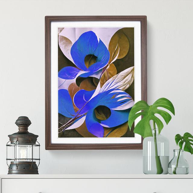 Beautiful Abstract Floral No.4 - Picture Frame Graphic Art Marlow Home Co. Size: 34cm H x 25cm W x 2cm D, Frame Colour: Brown Framed on Productcaster.