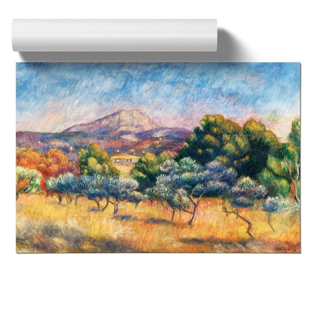 Montagne Sainte-Victoire by Pierre-Auguste Renoir - Unframed Painting East Urban Home Size: 42cm H x 59cm W x 0.1cm D on Productcaster.