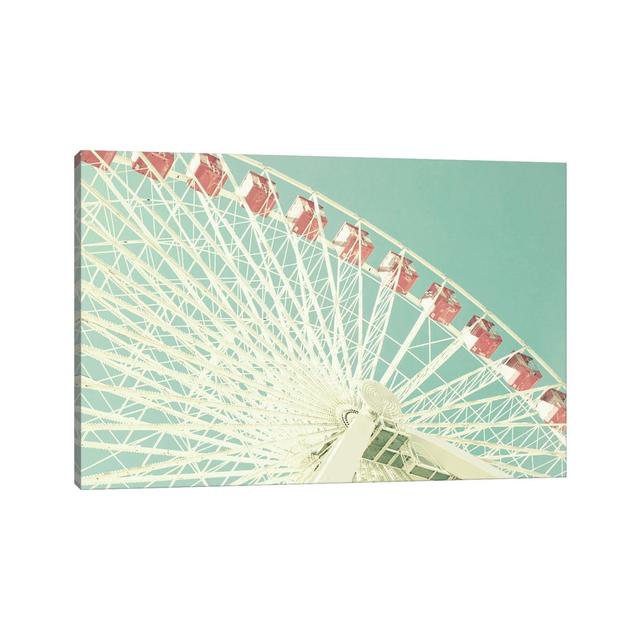 Pink Ferris by Caroline Mint - Wrapped Canvas Photograph Latitude Run Size: 66.04cm H x 101.6cm W x 1.91cm D on Productcaster.