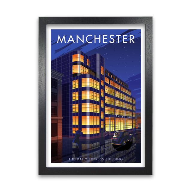 'Manchester Express' Graphict Art East Urban Home Size: 29.7 cm H x 21 cm W x 5 cm D, Frame Options: Black on Productcaster.