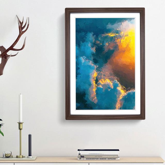 Light Through the Clouds in Abstract - Picture Frame Graphic Art Print East Urban Home Size: 87cm H x 62cm W x 2cm D, Frame Option: Walnut Framed on Productcaster.