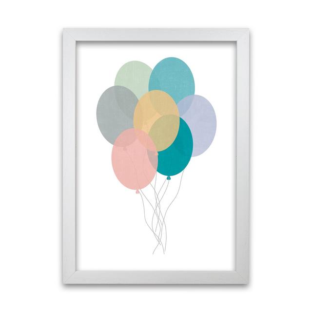 Nursery Collection Balloons - Print Norden Home Size: 42cm H x 30cm W x 3cm D, Frame Option: White Frame on Productcaster.