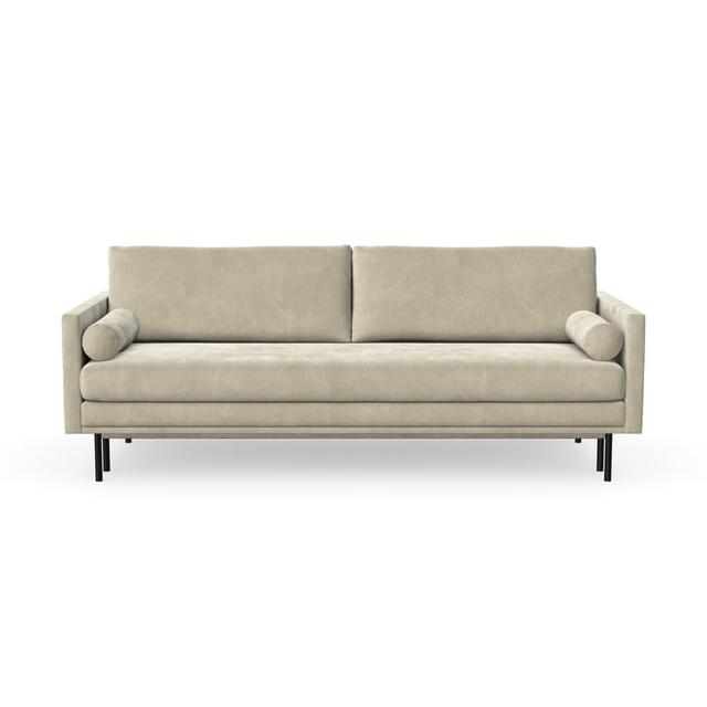 Predmore 3 Seater Clic Clac Sofa Bed Mercury Row Upholstery Colour: Jute on Productcaster.