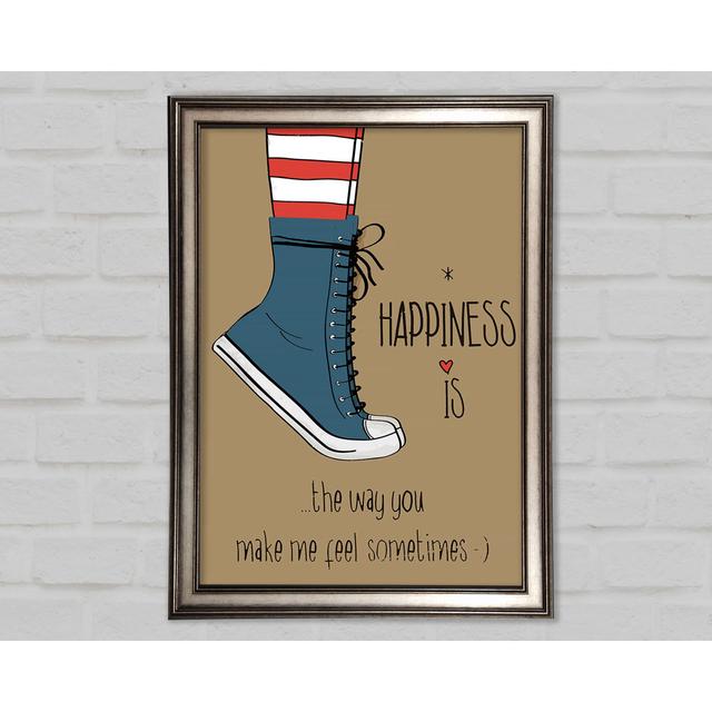 Happiness Is The Way You Framed Print Ophelia & Co. Size: 29.7cm H x 42cm W on Productcaster.