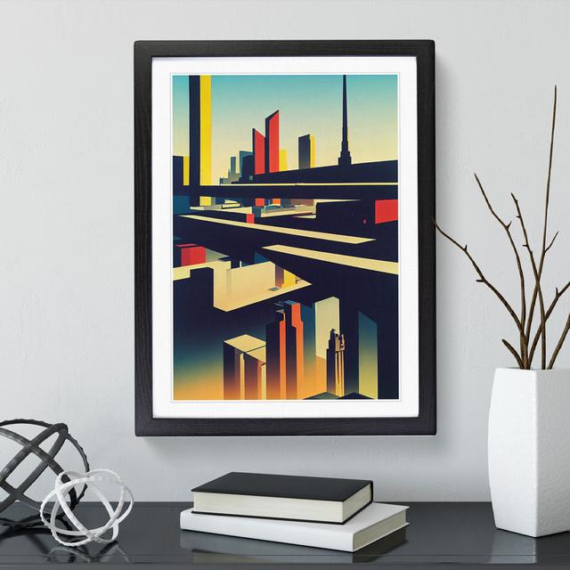 Spellbinding City Skyline - Single Picture Frame Print Latitude Run Frame Colour: Black Framed, Size: 34cm H x 25cm W x 2cm D on Productcaster.