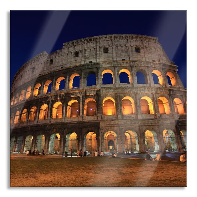 Colosseum in Rome - Unframed Photograph on Glass Ebern Designs Size: 60cm H x 60cm W x 0.4cm D on Productcaster.