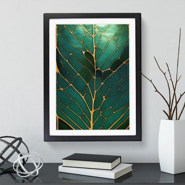 Awesome Leaf - Single Picture Frame Print Fairmont Park Size: 46cm H x 34cm W x 2cm D, Frame Colour: Black Framed on Productcaster.