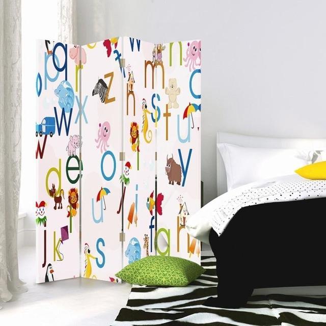 Kiron Room Divider Zoomie Kids Size: 170cm H x 145cm W, Number of Panels: 4 on Productcaster.