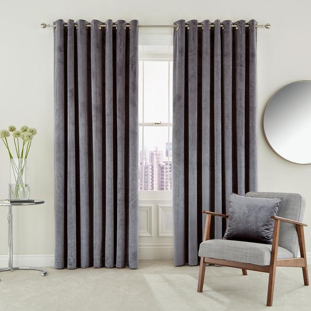 Escala Eyelet Room Darkening Curtains (Set of 2) Helena Springfield Panel Size: Width 228 x Drop 183 cm, Colour: Damson on Productcaster.