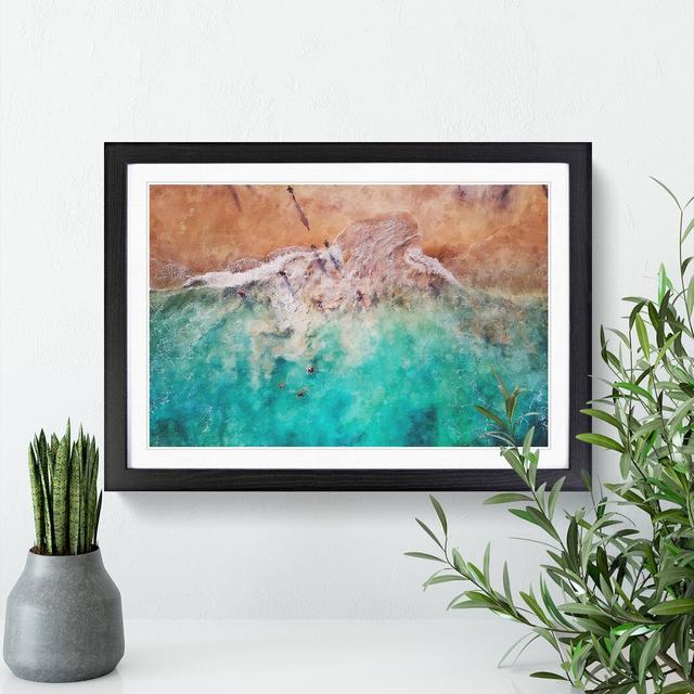 Bias Tugel Beach in Bali - Picture Frame Painting East Urban Home Size: 27cm H x 36cm W x 2cm D, Frame Option: Black Framed on Productcaster.