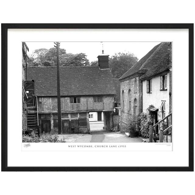 'West Wycombe, Church Lane C1955' by Francis Frith - Picture Frame Photograph Print on Paper The Francis Frith Collection Size: 40cm H x 50cm W x 2.3c on Productcaster.