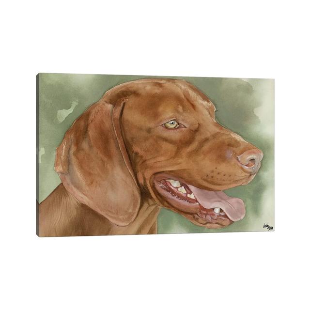 Hook & Loop Fastener Dog - Vizsla Dog by Judith Stein - Wrapped Canvas Gallery-Wrapped Canvas Giclée Rosalind Wheeler Size: 20.32cm H x 30.48cm W on Productcaster.