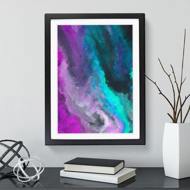 Exist Forever Abstract - Picture Frame Graphic Art Metro Lane Frame Colour: Black, Size: 64cm H x 46cm W x 2cm D on Productcaster.