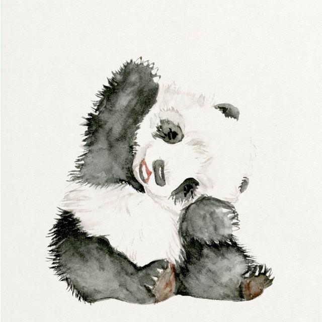 Baby Panda I by Melissa Wang - Wrapped Canvas Painting Latitude Vive Size: 91cm H x 91cm W on Productcaster.