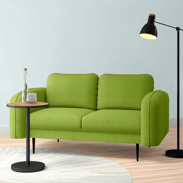 Natalie 2 Seater Loveseat Hykkon Upholstery: Ontario Lime Green on Productcaster.