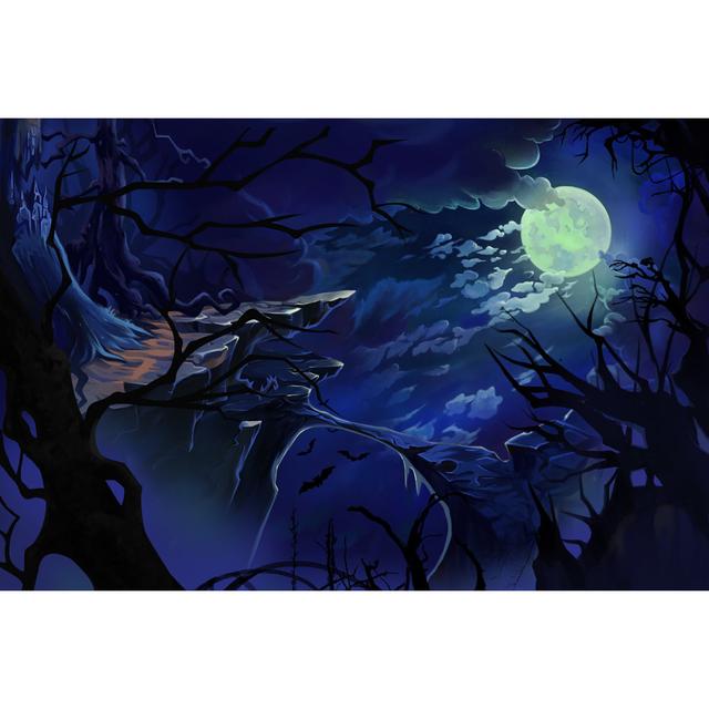 Merola Moon Night by Smallartfish - Wrapped Canvas Photograph Marlow Home Co. Size: 30cm H x 46cm W x 3.8cm D on Productcaster.