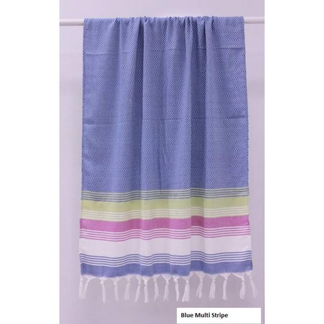 Hammam Beach Towel Single Harwoods Colour: Blue on Productcaster.