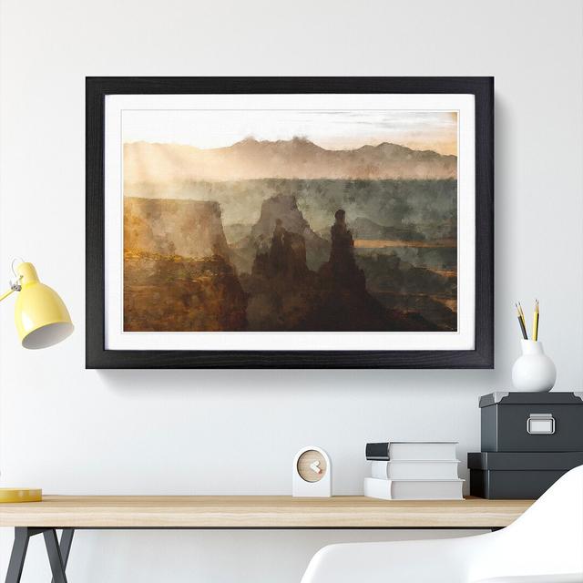 Canyon Arch - Picture Frame Painting East Urban Home Size: 48cm H x 65cm W x 2cm D, Frame Option: Black Framed on Productcaster.