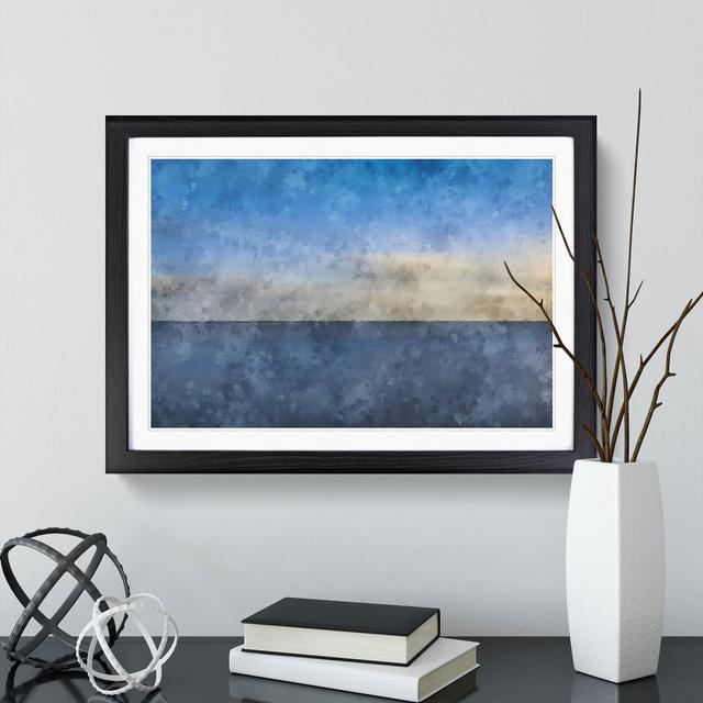 Baltic Sea Horizon Painting East Urban Home Size: 24cm H x 33cm W x 2cm D, Format: Black on Productcaster.