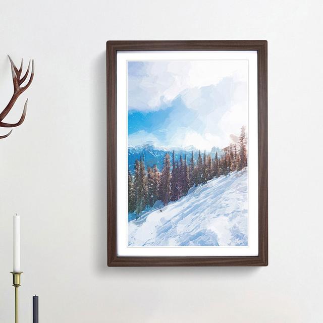 Revelstoke Mountain in Canada in Abstract - Picture Frame Graphic Art Print East Urban Home Frame Option: Walnut Framed, Size: 36cm H x 27cm W x 2cm D on Productcaster.