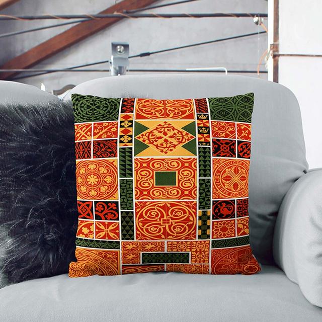 A Middle-Ages Pattern by Albert Racinet Cushion with Filling East Urban Home Size: 40 x 40 cm on Productcaster.