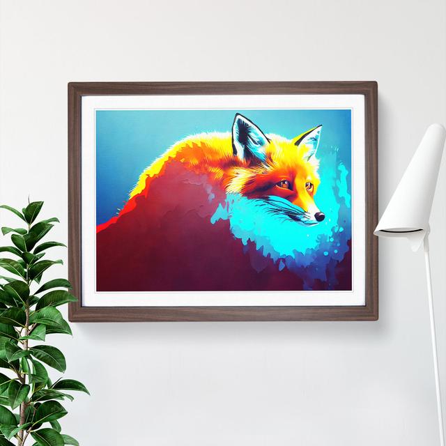 Fox Vol.4 - Picture Frame Painting Alpen Home Size: 34cm H x 46cm W x 2cm D, Frame Colour: Walnut on Productcaster.