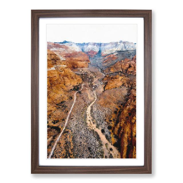 Snow Canyon State Park in Idaho - Picture Frame Graphic Art East Urban Home Frame Option: Walnut Framed, Size: 48cm H x 36cm W x 2cm D on Productcaster.