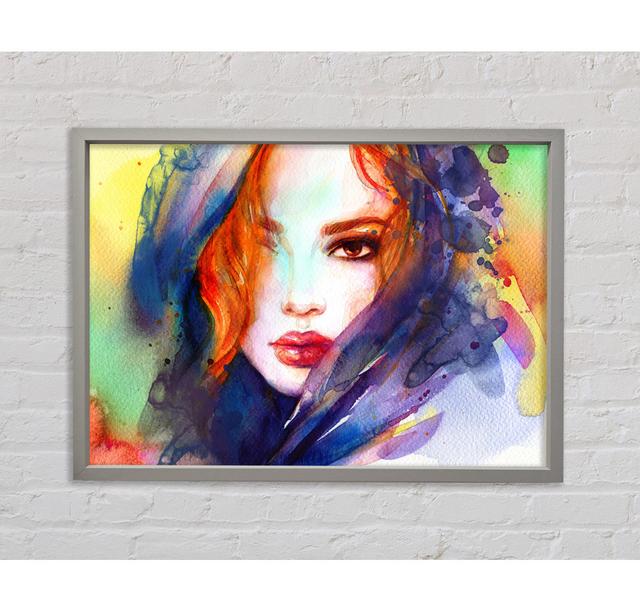 Rainbow Coloured Woman - Single Picture Frame Art Prints on Canvas Rosalind Wheeler Size: 59.1cm H x 84.1cm W on Productcaster.