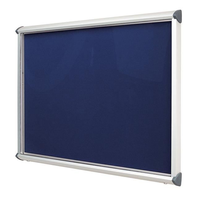 Exterior Wall Mounted Bulletin Board Symple Stuff Colour: Ink Navy, Size: 105cm H x 118.2cm W, Frame Finish: Green on Productcaster.