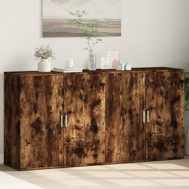 Sideboard Ottaviano 79 cm (Set of 2) 17 Stories Farbe: Rauchfarbene Eiche on Productcaster.