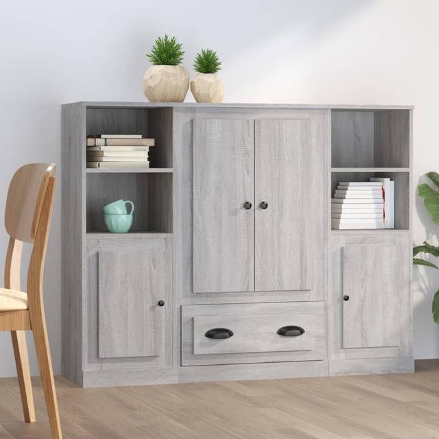 Highboard Danilo (Set of 3) Marlow Home Co. Farbe: Grau/Sonoma on Productcaster.