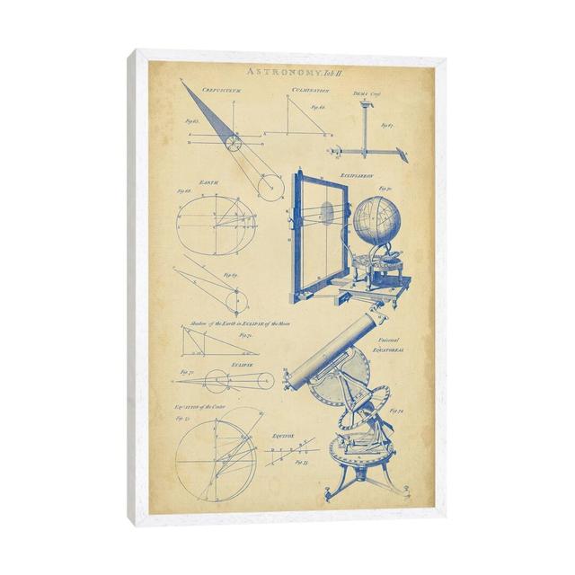 Vintage Astronomy II by George Chambers - Print on Canvas East Urban Home Format: White Floater Framed, Size: 101.6cm H x 66.04cm W x 3.81cm D on Productcaster.