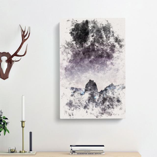 Dusky Mountains - Wrapped Canvas Painting Print East Urban Home Size: 60cm H x 40cm W x 3cm D on Productcaster.