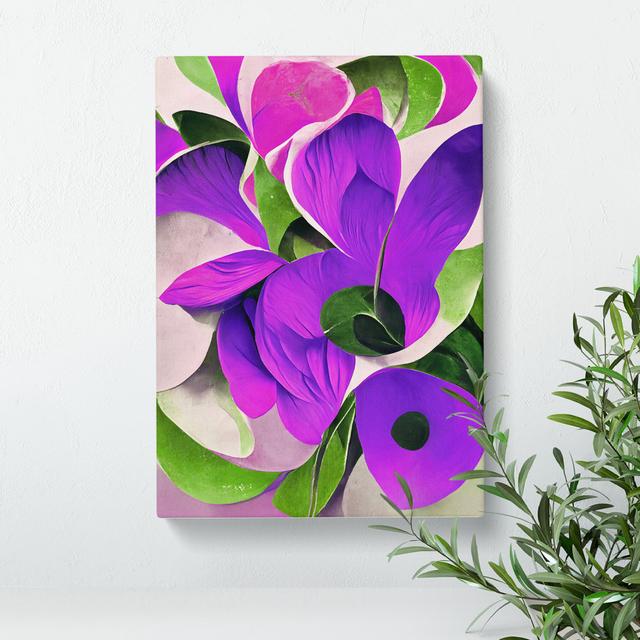 XC1022-506X Amazing Abstract Flowers No.3 - Wrapped Canvas Graphic Art Marlow Home Co. Size: 50cm H x 35cm W x 3cm D on Productcaster.