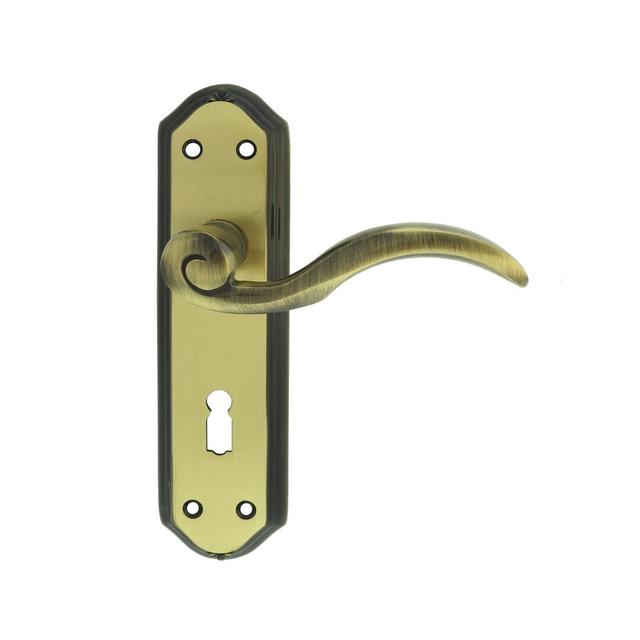 Wentworth Lock Door Handle Carlisle Brass Finish: Florentine Bronze on Productcaster.