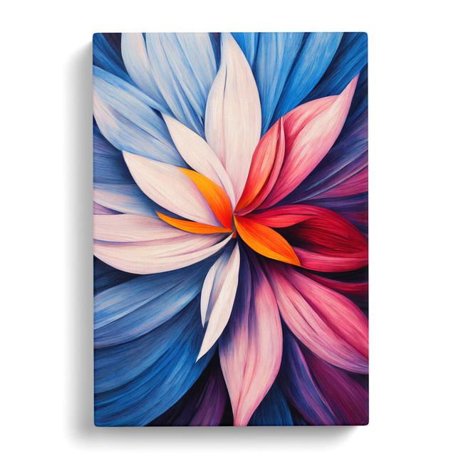 Muirfield Floral - Wrapped Canvas Graphic Art Marlow Home Co. Size: 50cm H x 35cm W x 3cm D on Productcaster.