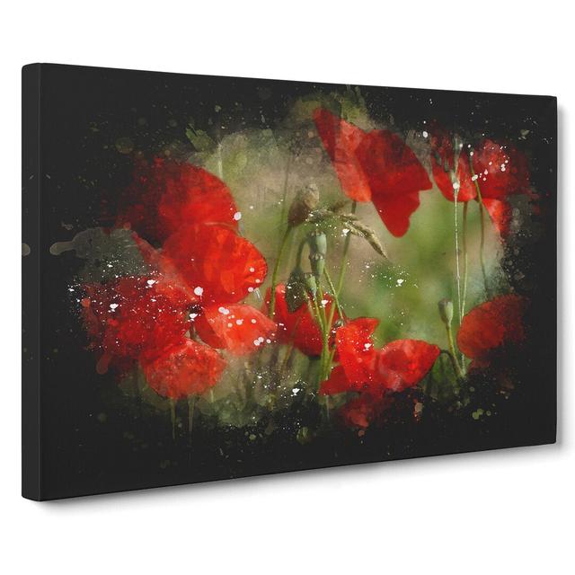 Field of Poppies Vol.7 - Wrapped Canvas Painting East Urban Home Size: 35cm H x 50cm W x 3cm D on Productcaster.