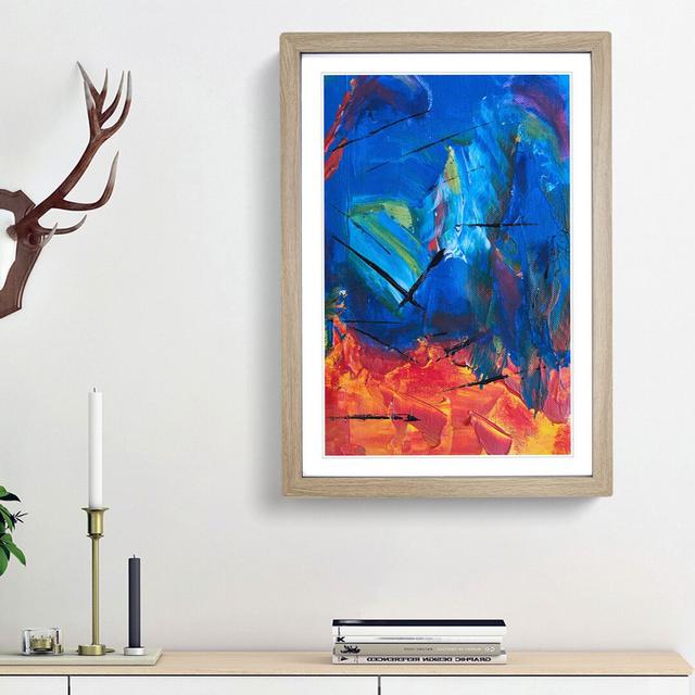 Abstract Art Painting Vol.278 by S.Johnson - Picture Frame Painting Print East Urban Home Size: 36cm H x 27cm W x 2cm D, Frame Option: Oak Framed on Productcaster.