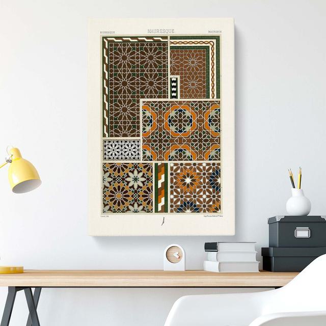 A Moresque Pattern by Albert Racinet - Wrapped Canvas Print East Urban Home Size: 60cm H x 40cm W x 3cm D on Productcaster.