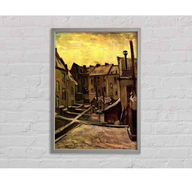 Backyards Of Old Houses In Antwerp In The Snow by Vincent Van Gogh - Single Picture Frame Art Prints on Canvas Rosalind Wheeler Size: 84.1cm H x 59.7c on Productcaster.