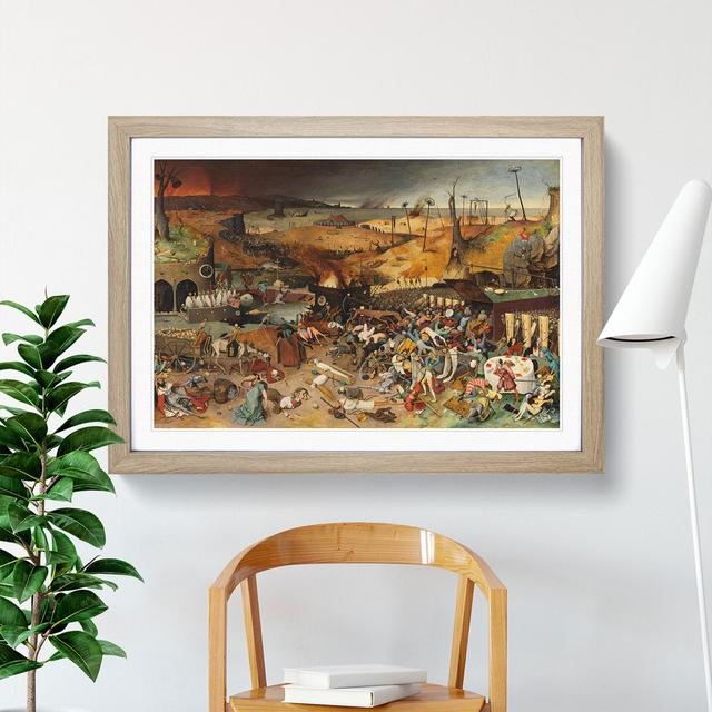 The Triumph of Death by Pieter Bruegel the Elder - Picture Frame Painting East Urban Home Frame Option: Oak Framed, Size: 48cm H x 65cm W x 2cm D on Productcaster.