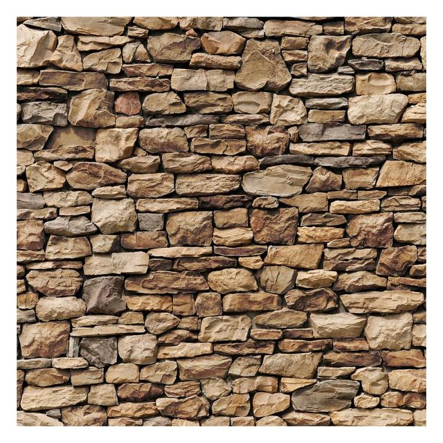 American Stone Wall 1.92m x 1.92m Textured Matte Peel & Stick Wall Mural East Urban Home Size: 3.36m x 3.36m on Productcaster.