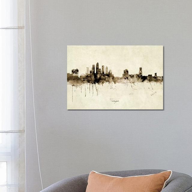 Tampa Florida Skyline by Michael Tompsett - Wrapped Canvas Print Latitude Run Size: 45.72cm H x 66.04cm W x 1.91cm D on Productcaster.