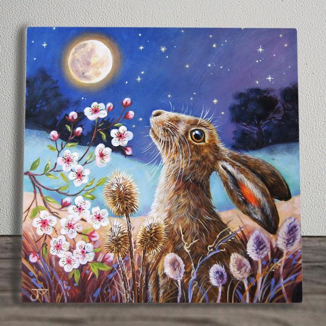 JUDITH YATES BLOSSOM HARE 200X200 Brambly Cottage on Productcaster.