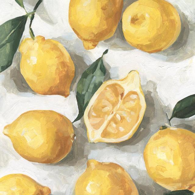 Fresh Lemons I By Emma Caroline - Wrapped Canvas Painting Print Brambly Cottage Size: 51cm H x 51cm W on Productcaster.