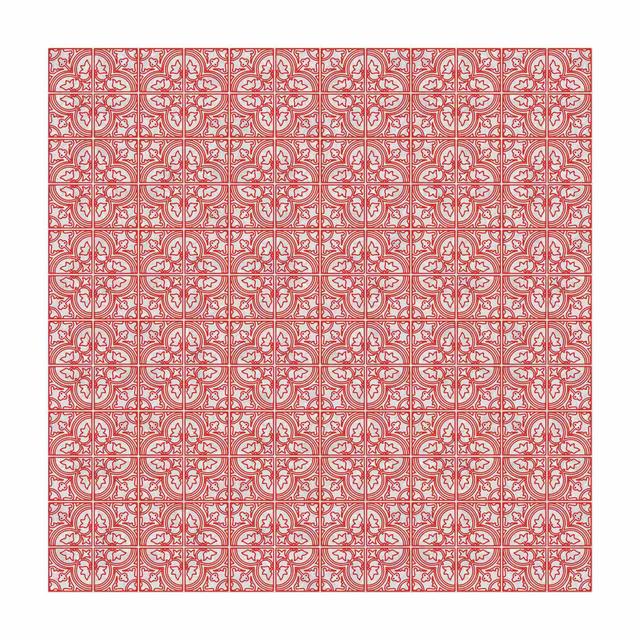 Faro Red Tile Pattern Marlow Home Co. Rug Size: Square 140cm on Productcaster.