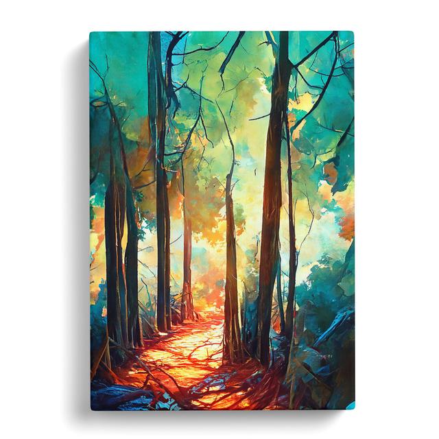 Forest Portrait No.2 Abstract - Wrapped Canvas Print Alpen Home Size: 60cm H x 40cm W x 3cm D on Productcaster.